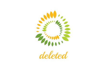leaf around circle logo