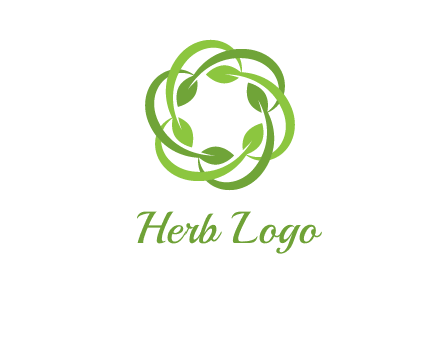 leaf swoosh rotation logo