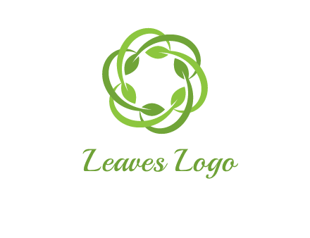 leaf swoosh rotation logo