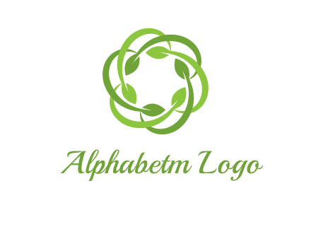 leaf swoosh rotation logo