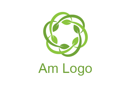 leaf swoosh rotation logo