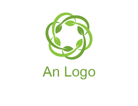 leaf swoosh rotation logo