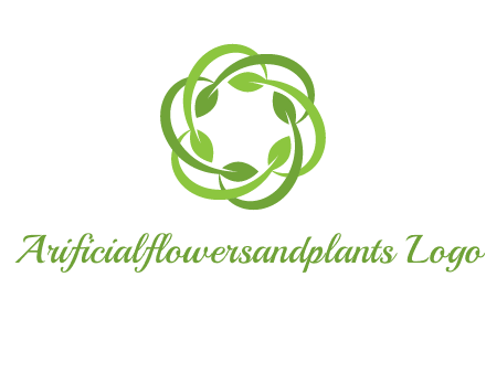 leaf swoosh rotation logo