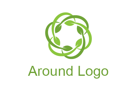 leaf swoosh rotation logo