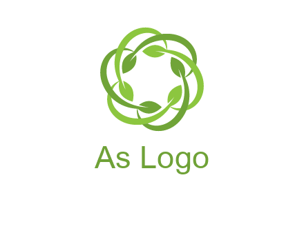 leaf swoosh rotation logo