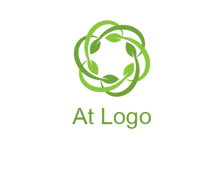 leaf swoosh rotation logo