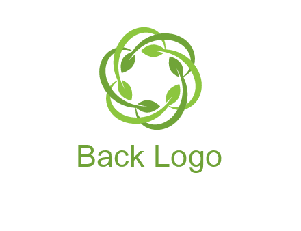 leaf swoosh rotation logo