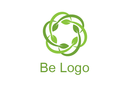 leaf swoosh rotation logo