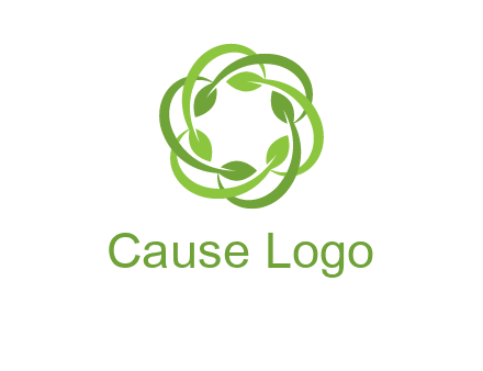 leaf swoosh rotation logo