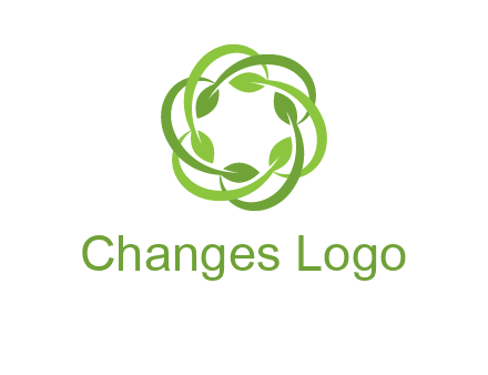 leaf swoosh rotation logo