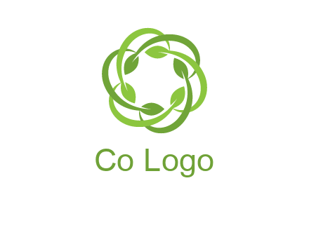 leaf swoosh rotation logo