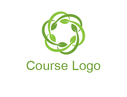 leaf swoosh rotation logo