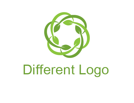 leaf swoosh rotation logo