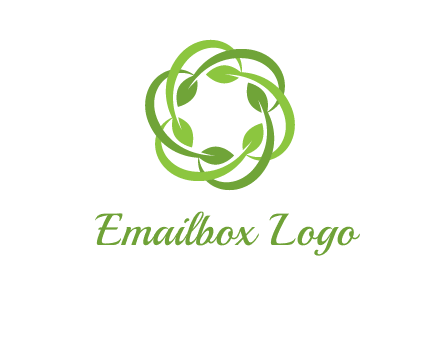 leaf swoosh rotation logo
