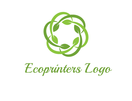 leaf swoosh rotation logo