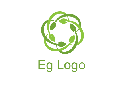 leaf swoosh rotation logo