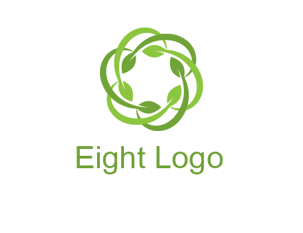 leaf swoosh rotation logo