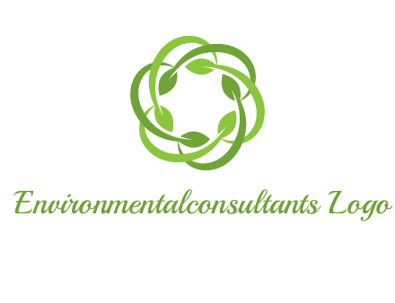 leaf swoosh rotation logo