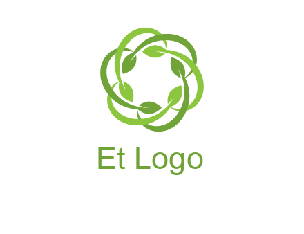 leaf swoosh rotation logo