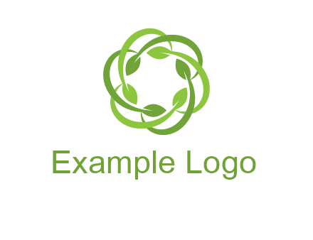 leaf swoosh rotation logo
