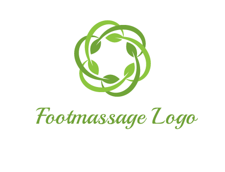 leaf swoosh rotation logo