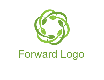 leaf swoosh rotation logo