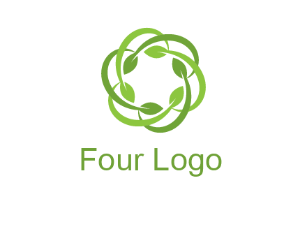 leaf swoosh rotation logo