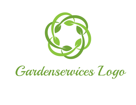 leaf swoosh rotation logo