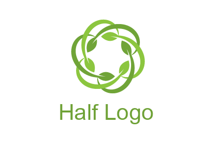 leaf swoosh rotation logo