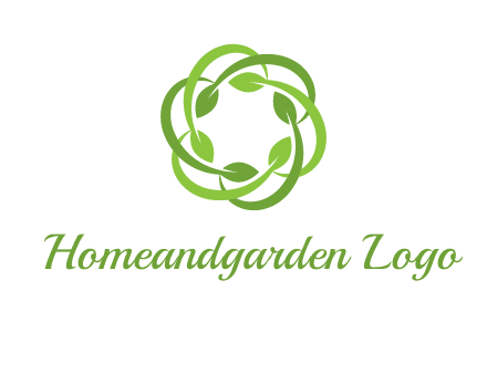 leaf swoosh rotation logo