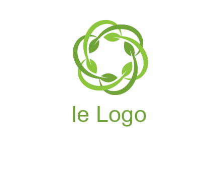 leaf swoosh rotation logo