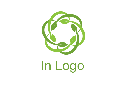 leaf swoosh rotation logo