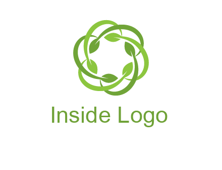leaf swoosh rotation logo