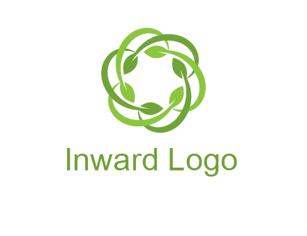 leaf swoosh rotation logo