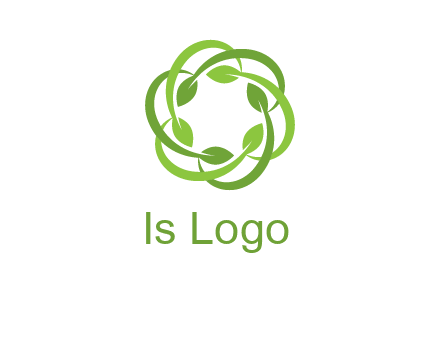 leaf swoosh rotation logo