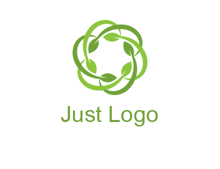 leaf swoosh rotation logo