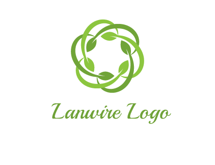 leaf swoosh rotation logo