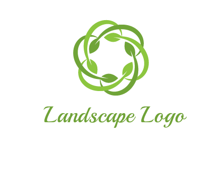 leaf swoosh rotation logo