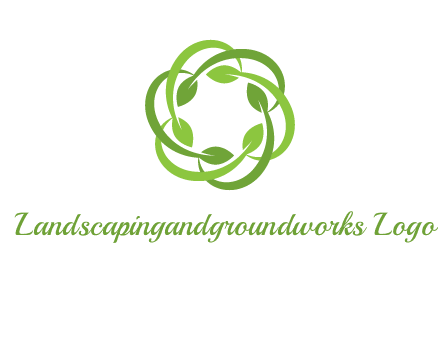 leaf swoosh rotation logo