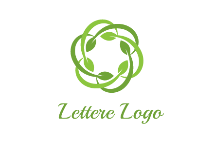 leaf swoosh rotation logo
