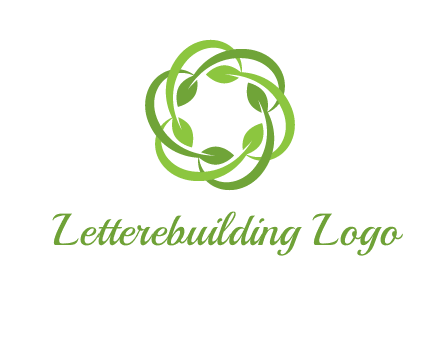 leaf swoosh rotation logo