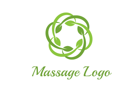 leaf swoosh rotation logo
