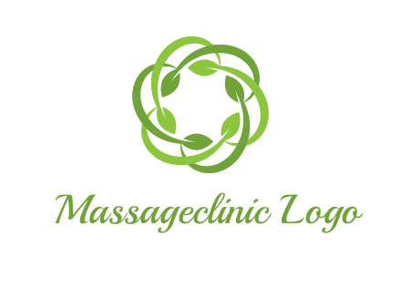 leaf swoosh rotation logo