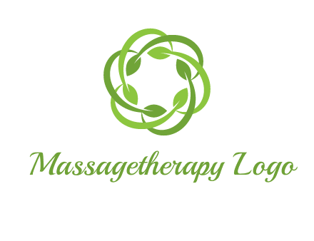 leaf swoosh rotation logo