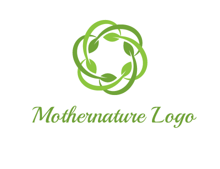 leaf swoosh rotation logo