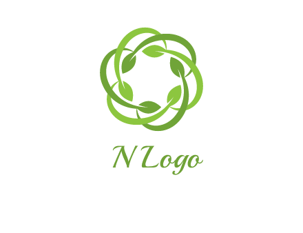 leaf swoosh rotation logo