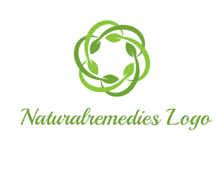 leaf swoosh rotation logo