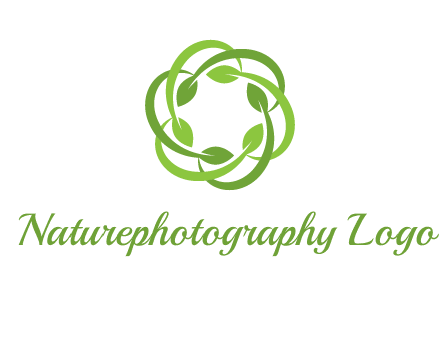 leaf swoosh rotation logo