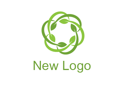 leaf swoosh rotation logo