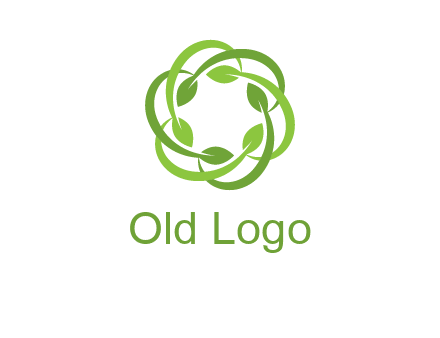 leaf swoosh rotation logo